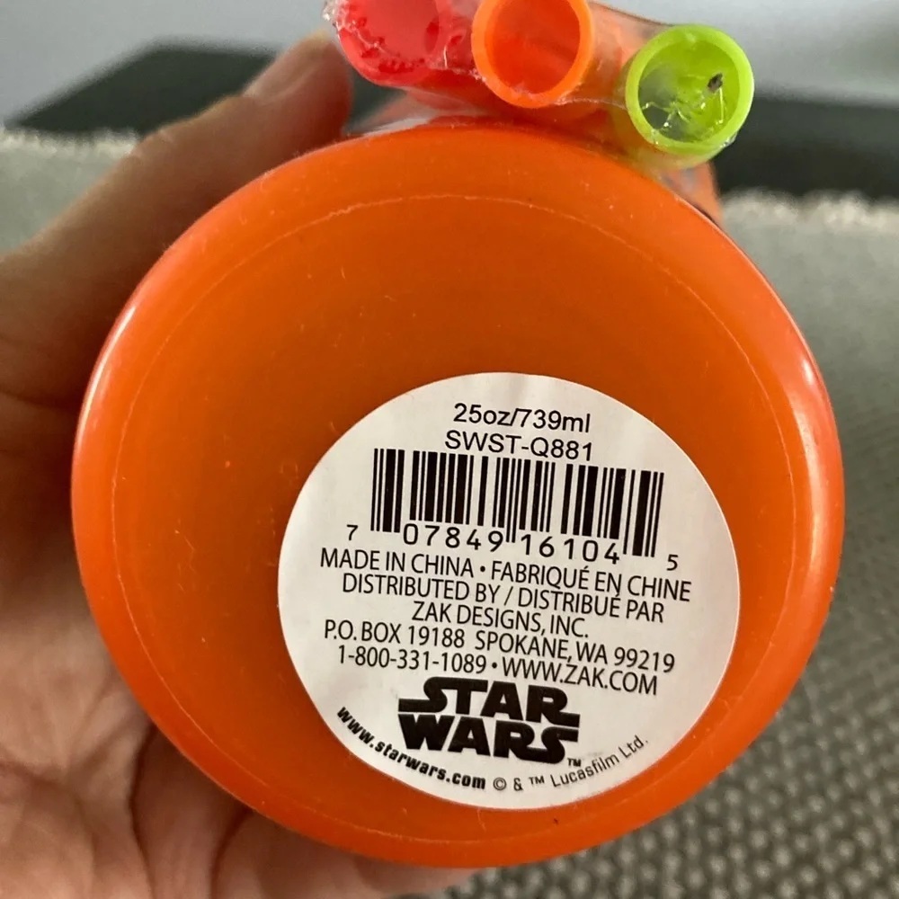Disney Halloween Grogu 3 pack glow in the dark tumblers with straws.